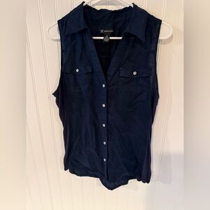 INC International Concepts Navy Sleeveless Top